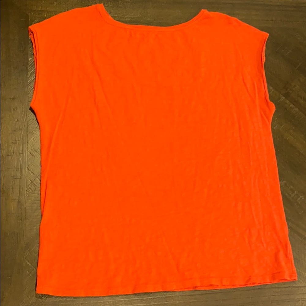 Loft Burnt Orange Lace Detail Sleeveless Top - Picture 8 of 8